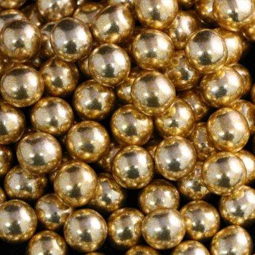 Pérolas Chocolate Dourado Metálico 